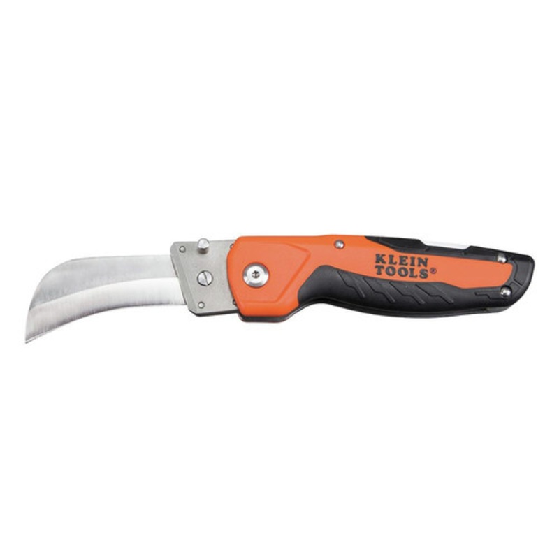 Klein Tools Cable Skinning Folding Lockback Electricians Utility Knife with Replaceable Hawkbill Blade - 44218