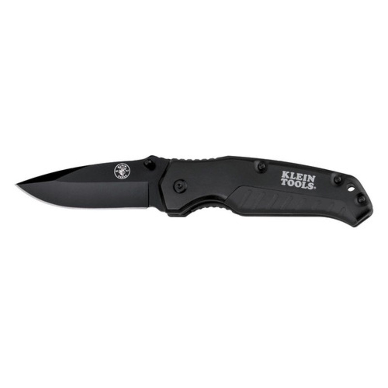 Klein Tools Drop-Point Blade Pocket Knife - Black - 44220