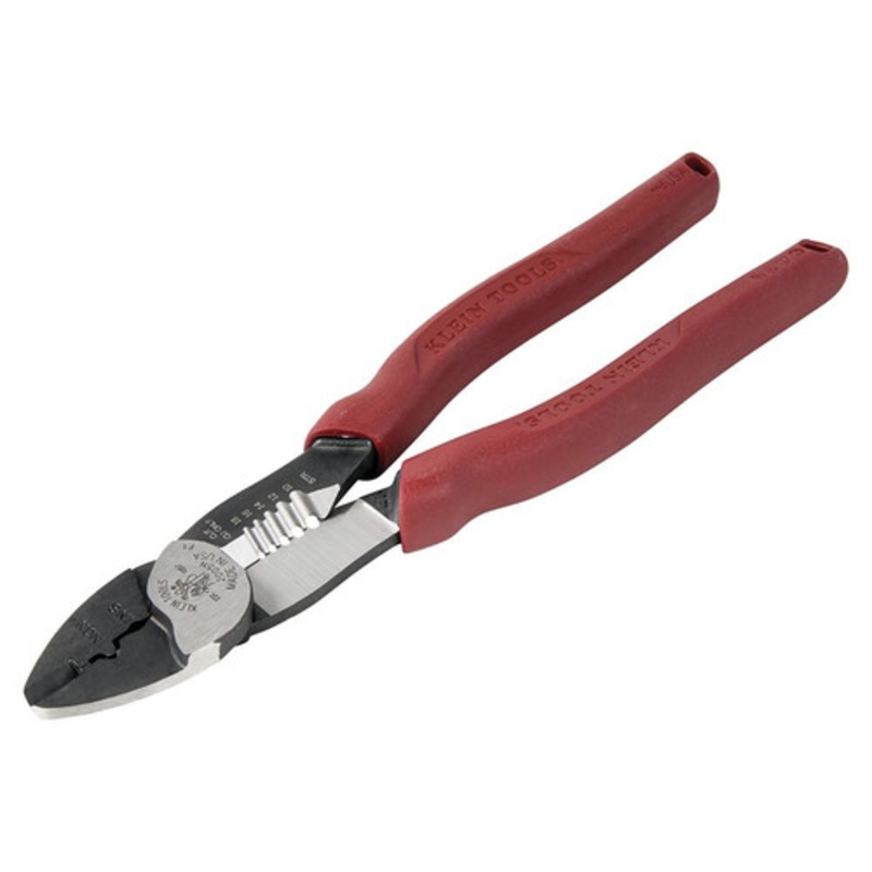 Klein Tools Forged Steel Wire Crimper, Cutter, Stripper with Textured Grips - 2005N