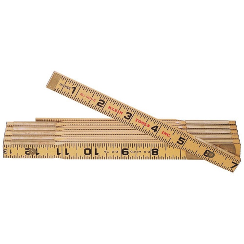Klein Tools Outside Reading Wood Folding Rule - 901-6