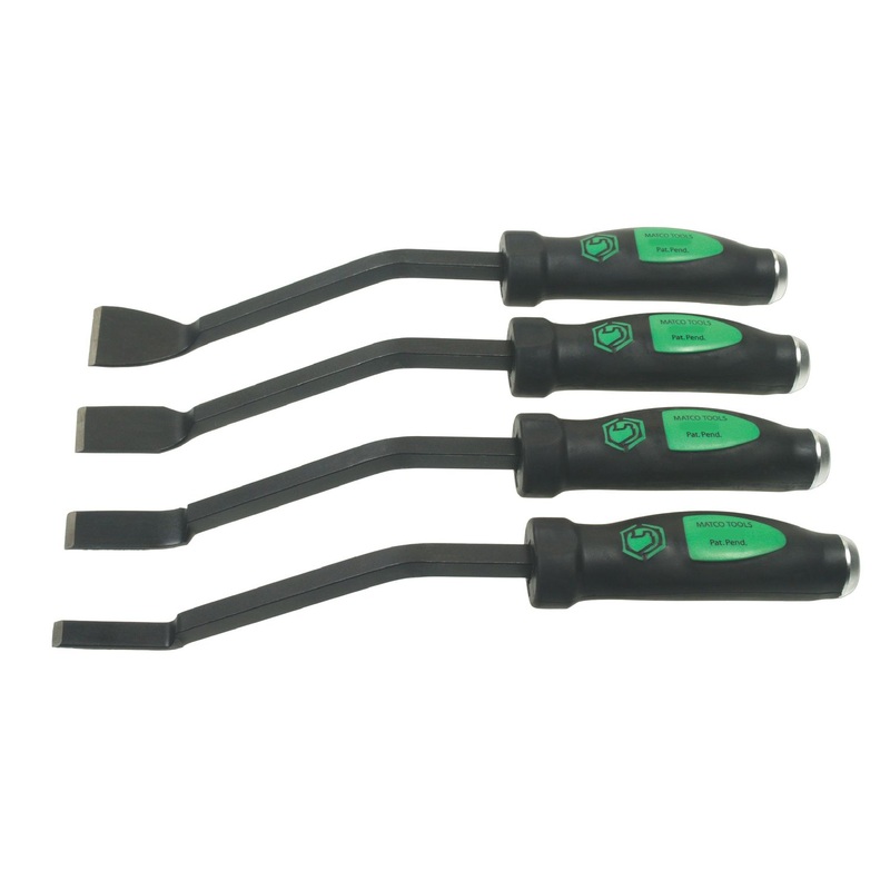 4 PIECE ANGLE SCRAPER SET - GREEN