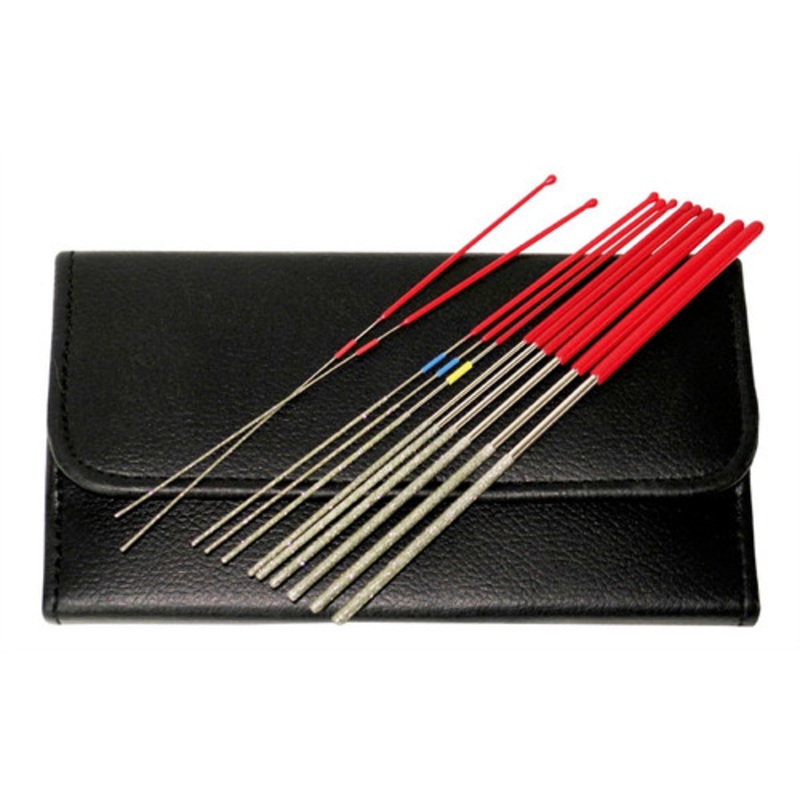 IPA 12-Piece Diamond Coated Round Micro Files Set - 8042