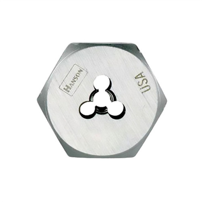 Irwin Hanson High Carbon Steel Re-threading Right Hand Hexagon Fractional Die 9/16 in. - 18 NF - 7249