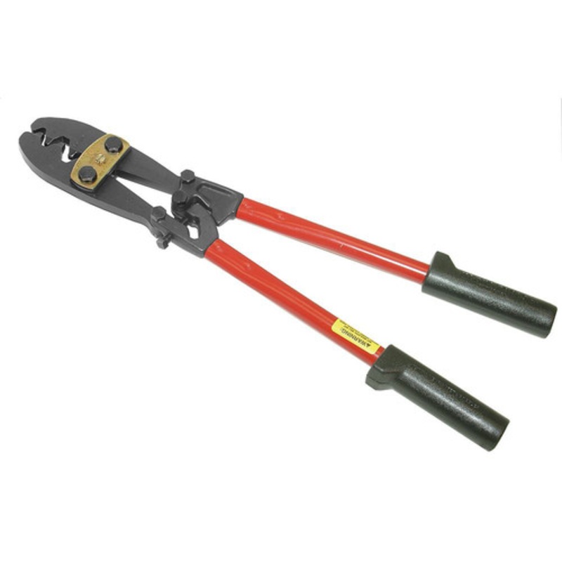 Klein Tools Large Crimping Tool with Compound Action for 6 - 4/0 AWG Lugs and Terminals - 2006