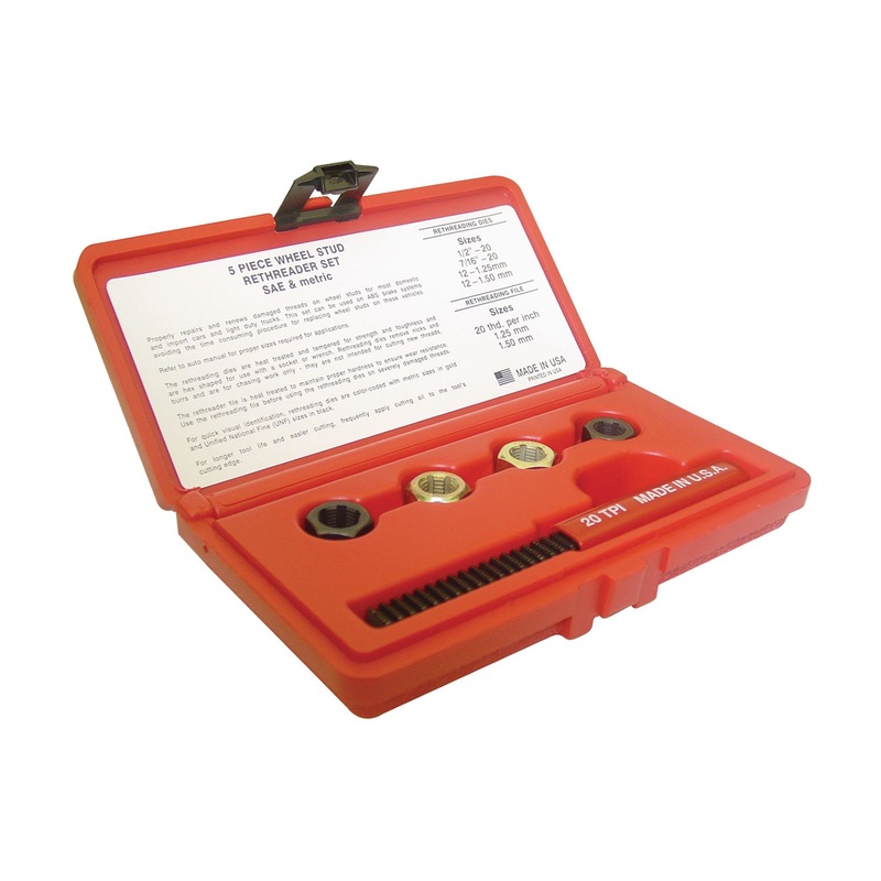 5 PIECE WHEEL STUD RETHREAD SET