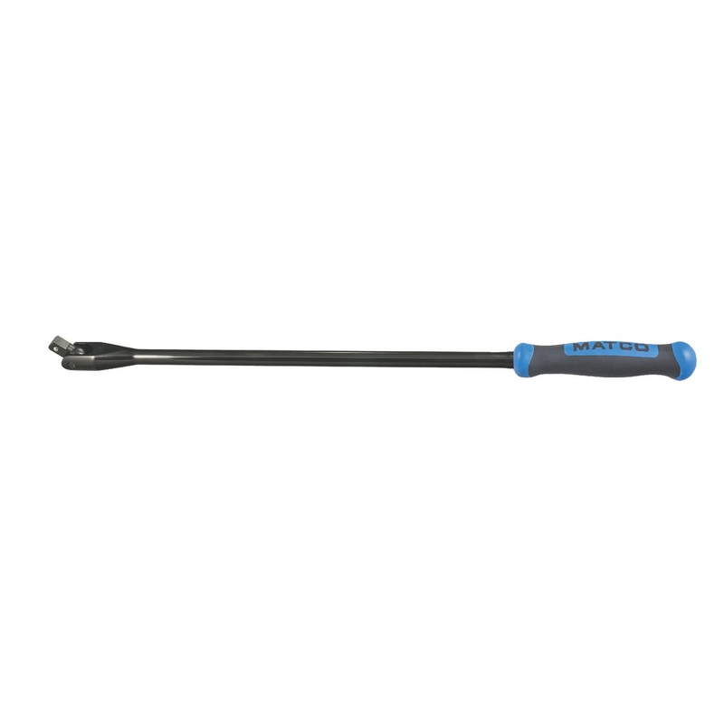 1/2" DRIVE 24" LONG BLACK CHROME BREAKER BAR - BLUE