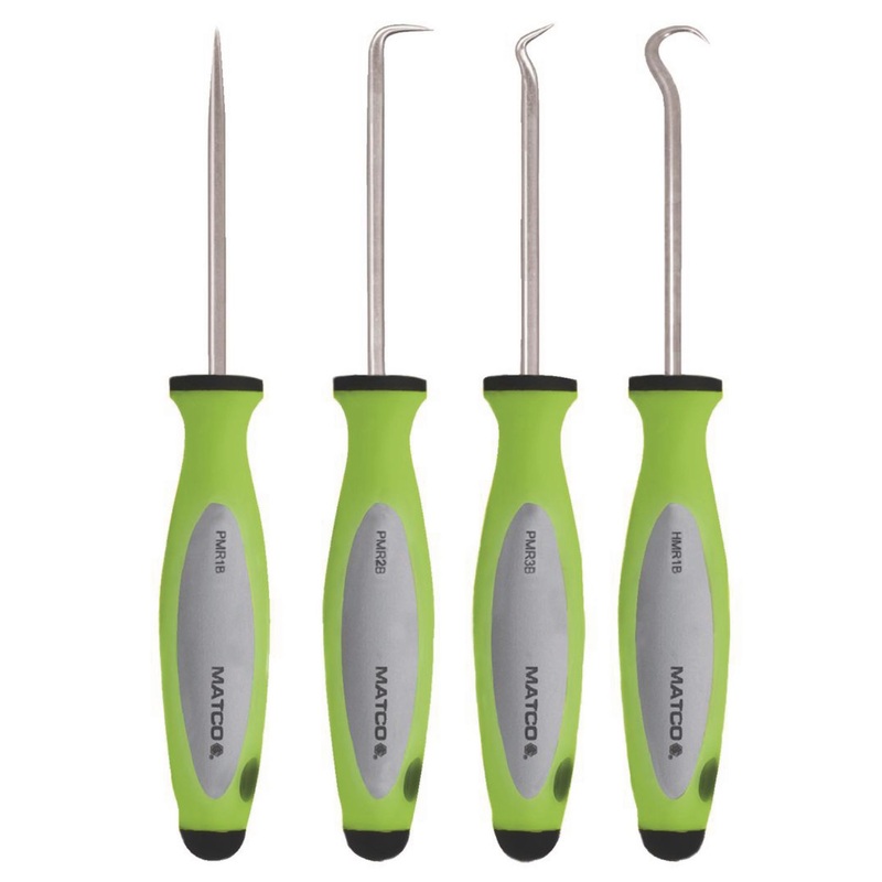4 PIECE FLUORESCENT HOOK AND PICK SET
