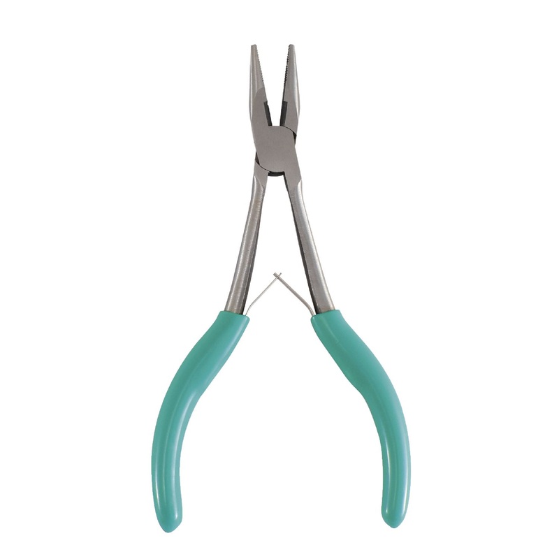 6.5" LONG NOSE PLIER BENT 45 TEAL