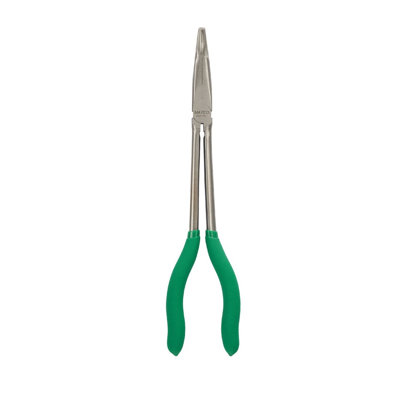 11" EXTRA LONG 45 NEEDLE NOSE PLIER - GREEN