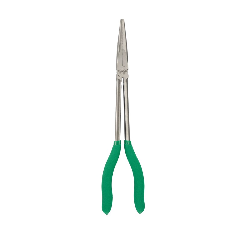 11" EXTRA LONG STRIAGHT NEEDLE NOSE PLIER - GREEN