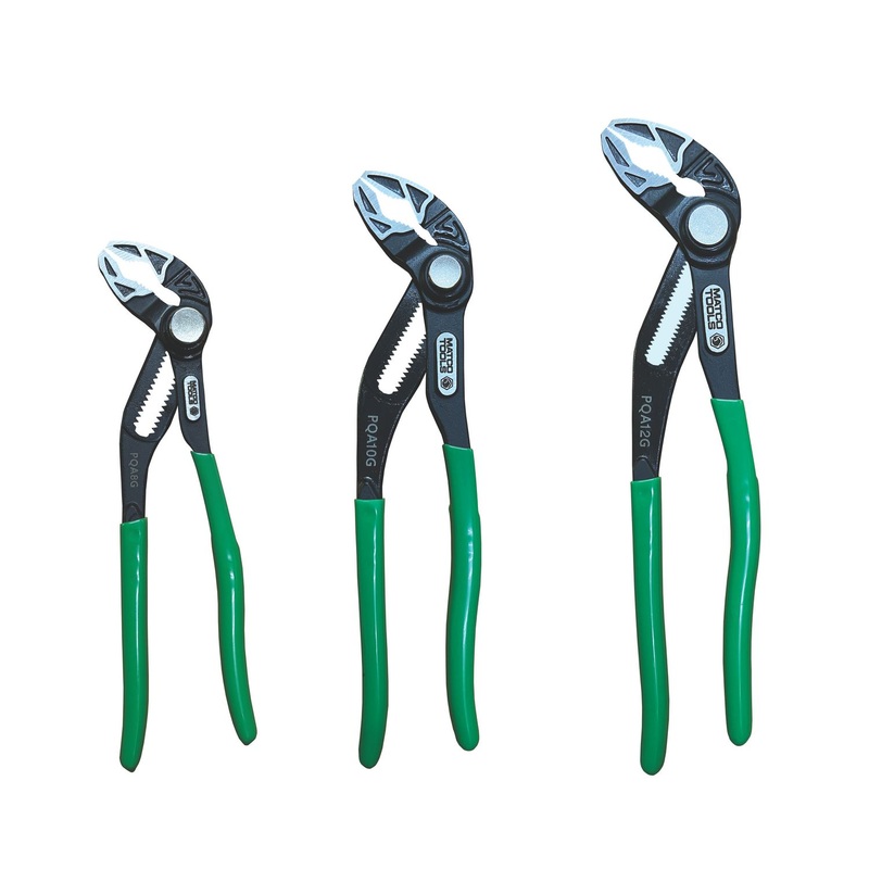3 PIECE PUSH BUTTON QUICK ADJUST PLIERS SET