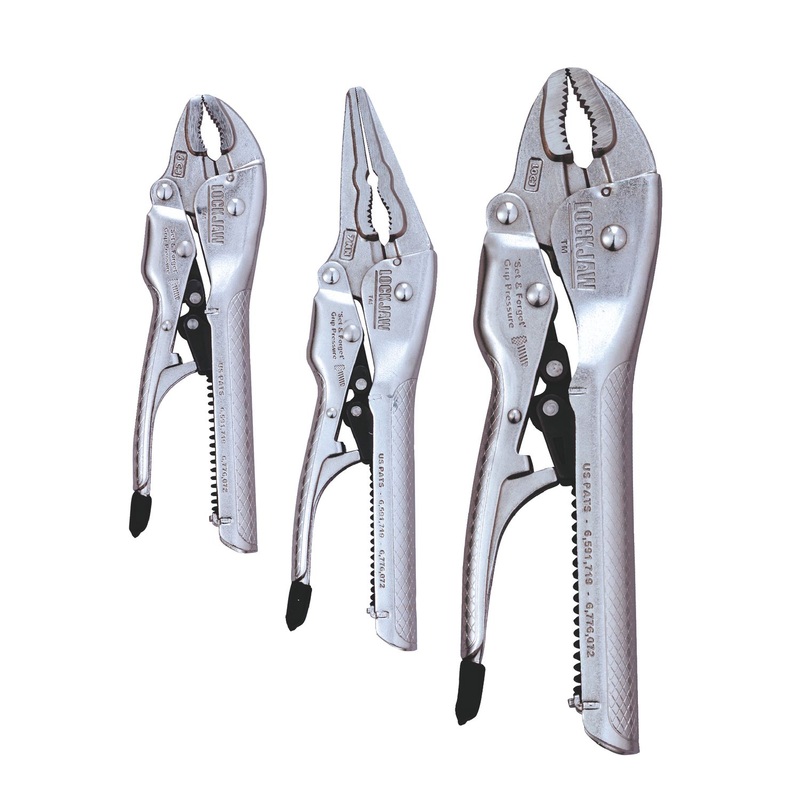 3 PIECE SELF-ADJUSTING LOCKJAW PLIERS SET