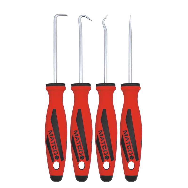 4 PIECE MINI HOOK AND PICK SET - RED