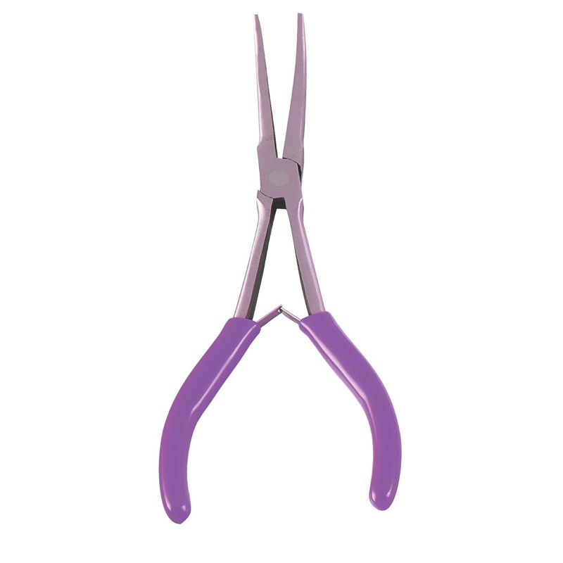 6.5" LONG NOSE PLIERS BENT PURPLE