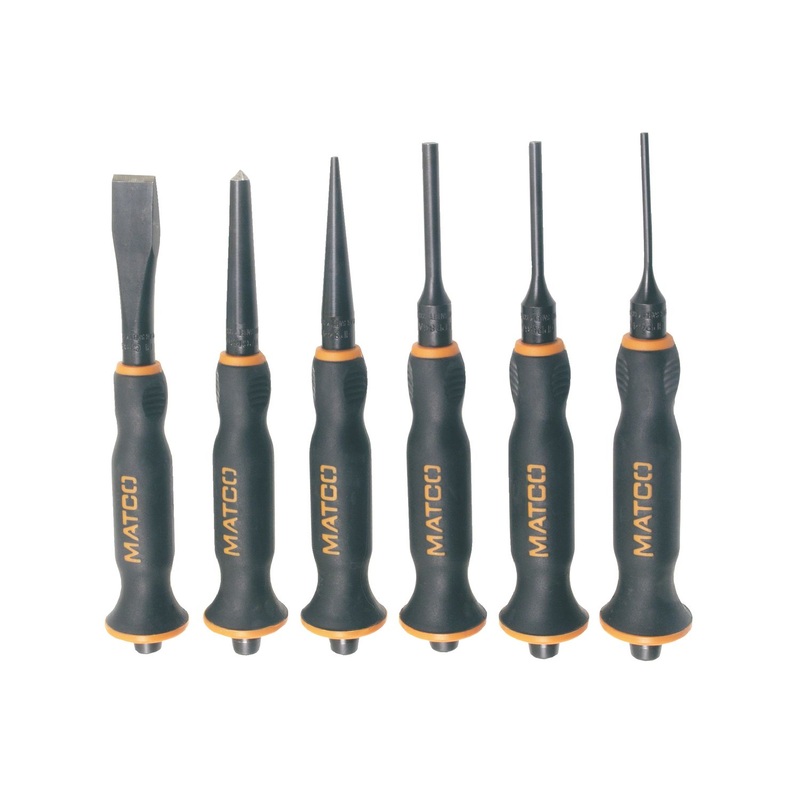 6 PIECE HANDGUARD PUNCH AND CHISEL SET