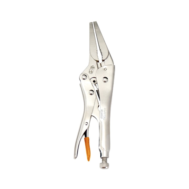 9" LONG NOSE LOCKING PLIERS ORANGE