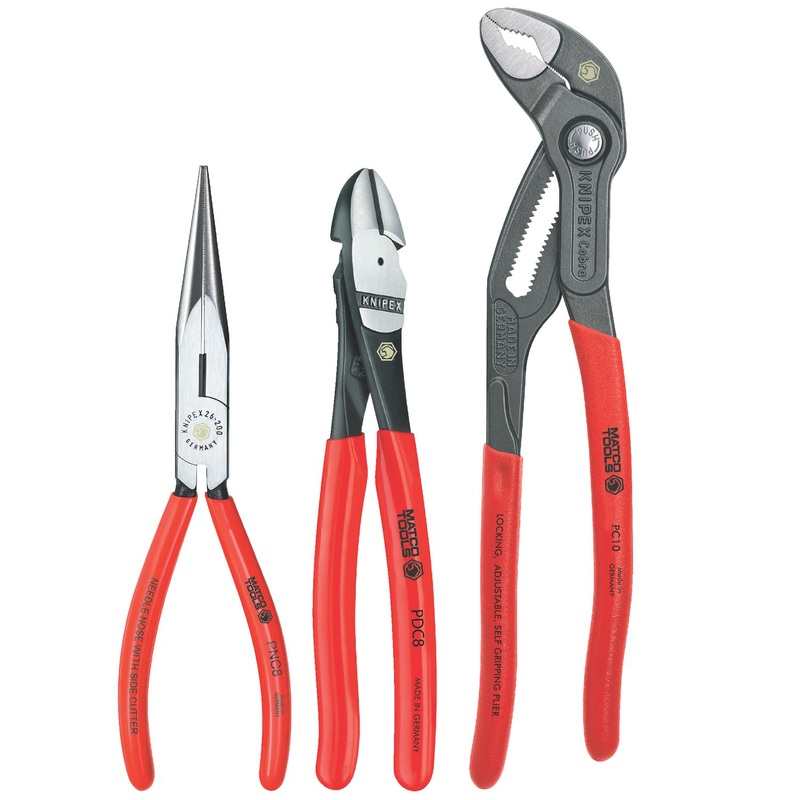 KNIPEX 3 PIECE UNIVERSAL PLIERS SET