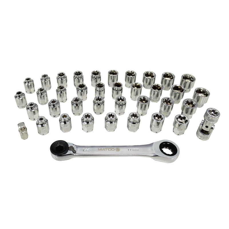 1/4" DRIVE 38 PIECE LOW PROFILE SOCKET SET
