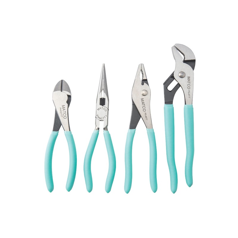4 PIECE UNIVERSAL PLIERS SET - TEAL