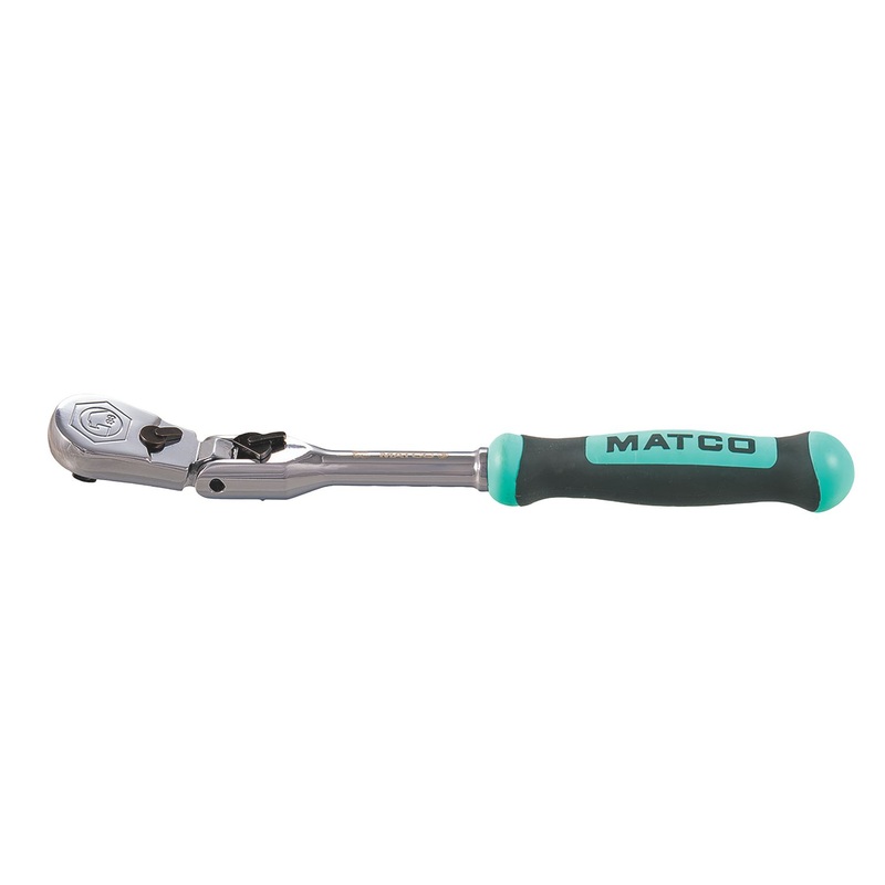 1/4" DRIVE 7-3/4" EIGHTY8 TOOTH LOCKING FLEX RATCHET WITH ERGO HANDLE - TEAL