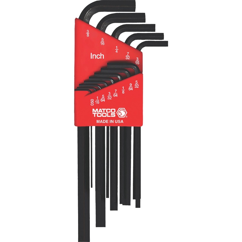13 PIECE .05"-3/8" SAE LONG HEX L-KEY SET
