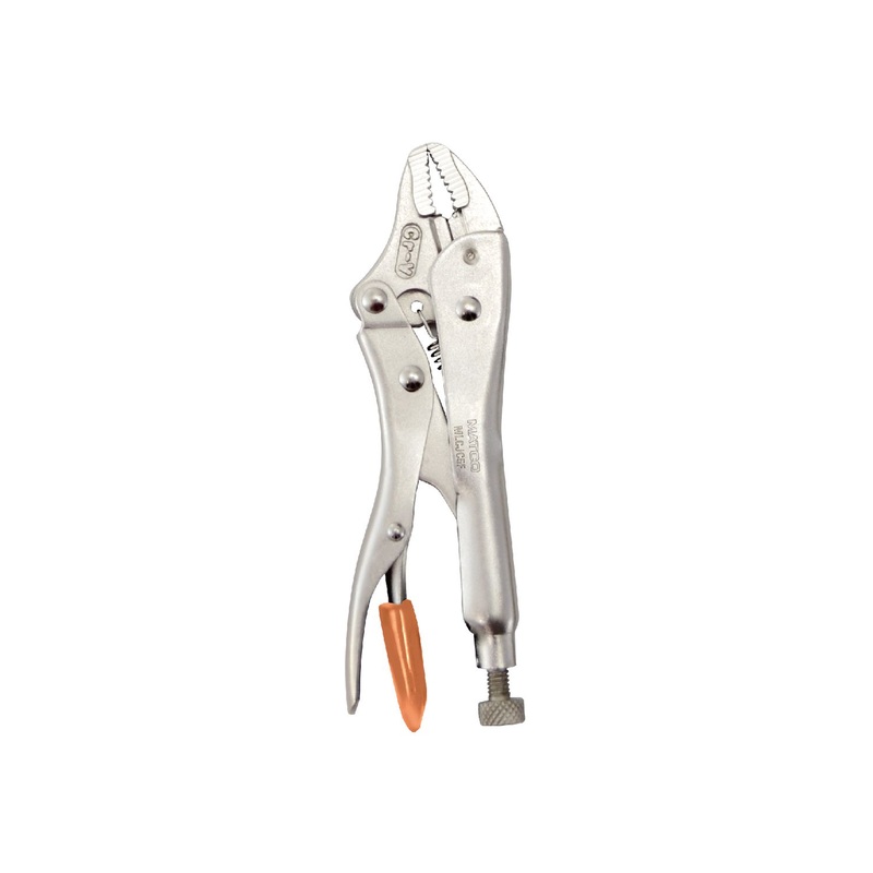 5" LOCKING PLIERS CURVED JAW W/ CUTTER ORANGE