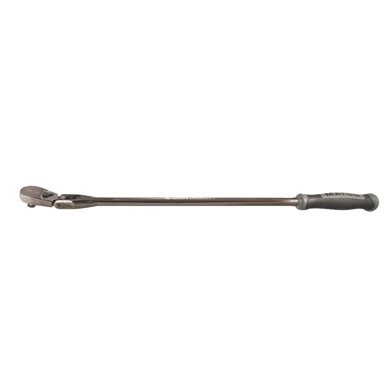 1/2" DRIVE 27-3/8" EIGHTY8 TOOTH BLACK NICKEL LOCKING FLEX RATCHET WITH ERGO HANDLE - SHADOW GRAY
