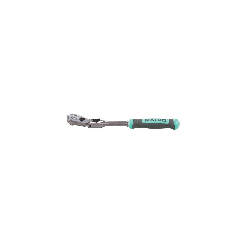 1/4" DRIVE 7-3/4" EIGHTY8 TOOTH BLACK NICKEL LOCKING FLEX RATCHET WITH ERGO HANDLE - TEAL