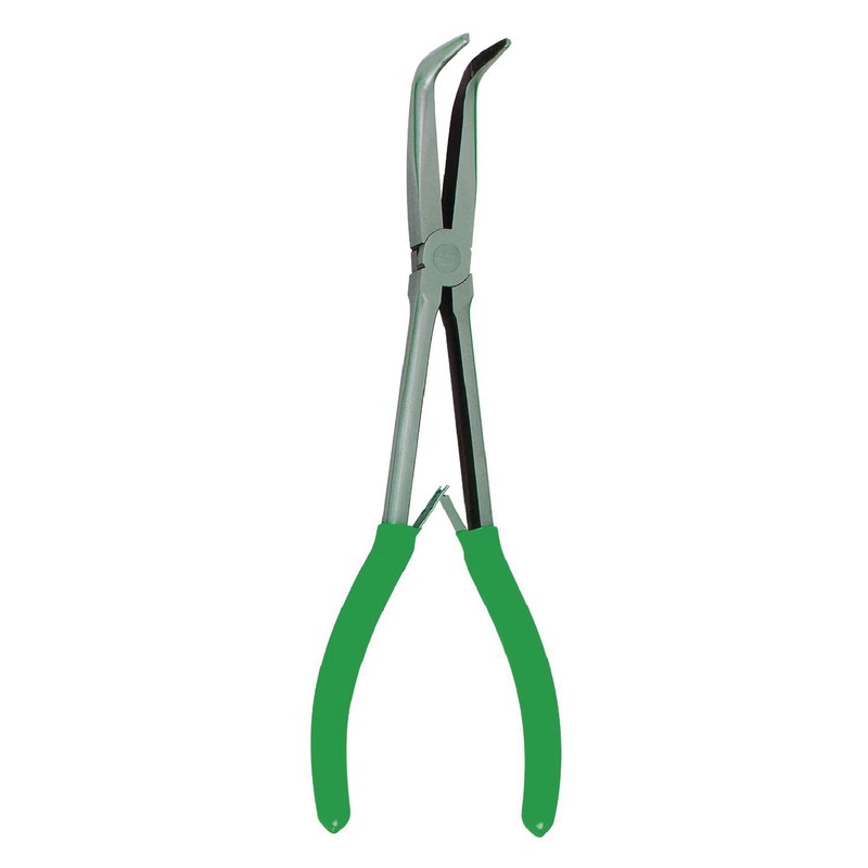 11" LONG NOSE PLIERS, BENT GREEN