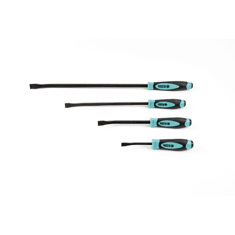 4 PIECE CURVED TIP PRY BAR SET - TEAL