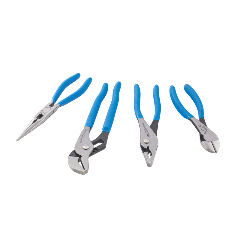 4 PIECE UNIVERSAL PLIERS SET - BLUE