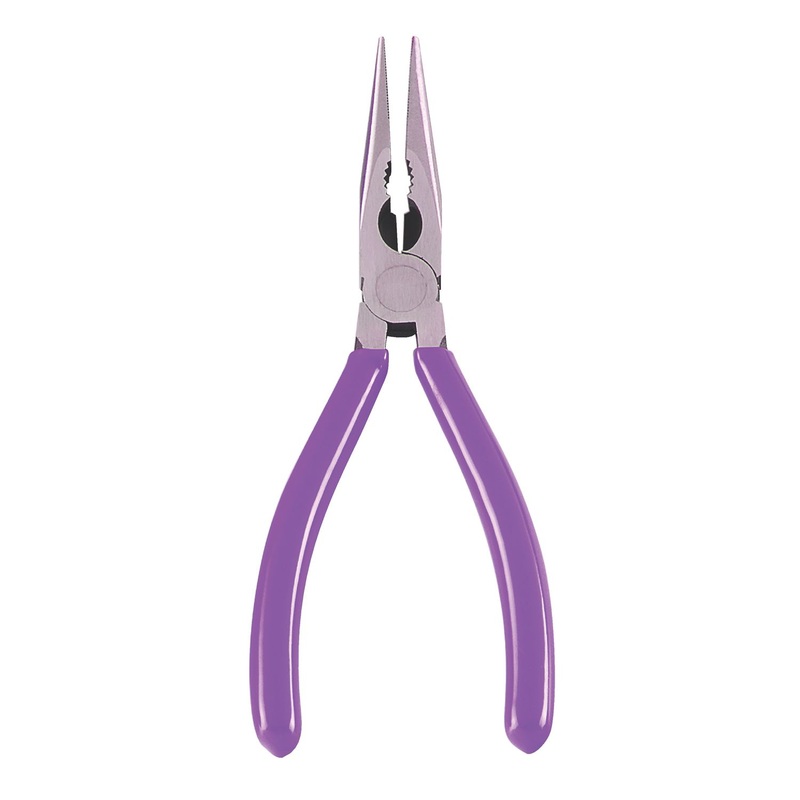 6" LONG NOSE PLIER PURPLE