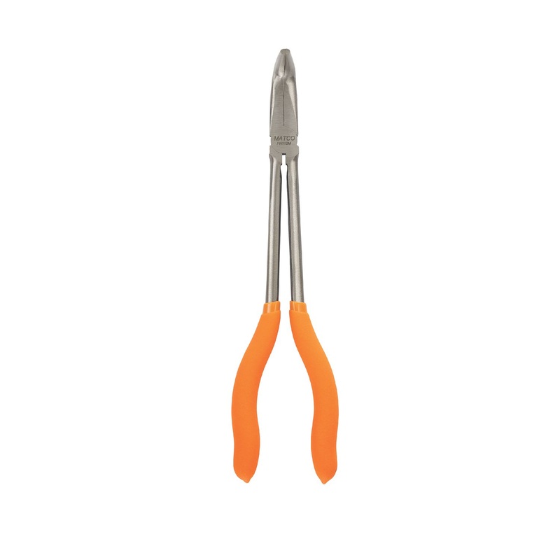 11" EXTRA LONG 90 NEEDLE NOSE PLIERS - ORANGE