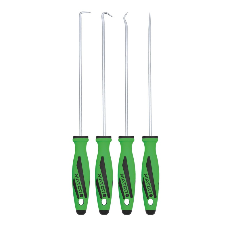 4 PIECE LONG HOOK AND PICK SET - GREEN