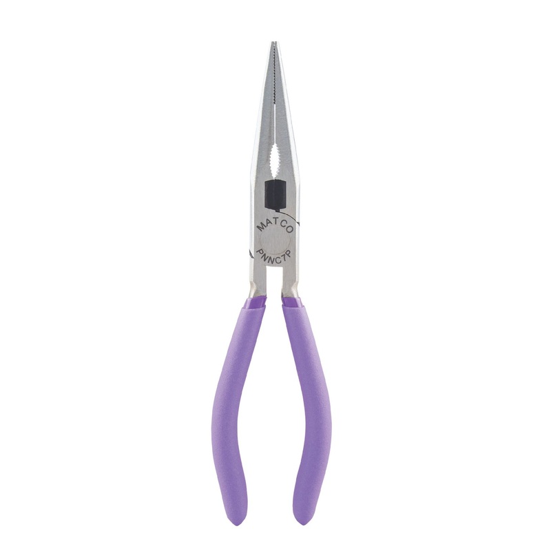 7-1/2" NEEDLE NOSE CUTTING PLIERS - PURPLE