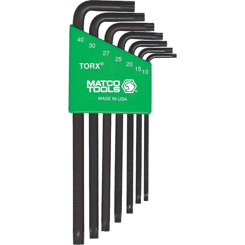 7 PIECE T10-T40 LONG TORX HEX KEY SET