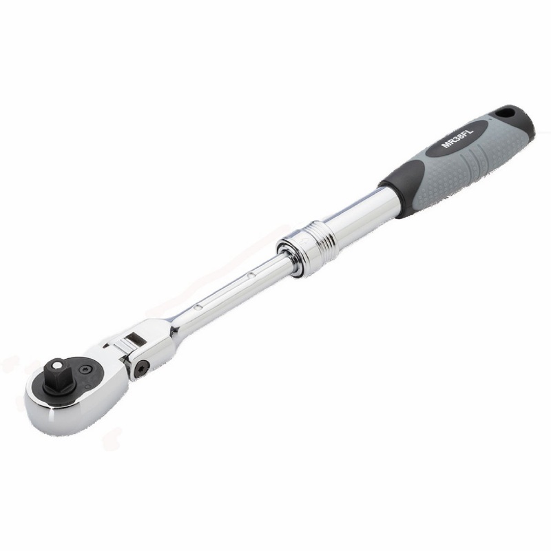 3/8" DRIVE 72 TOOTH LOCKING FLEX EXTENDABLE RATCHET WITH ERGO HANDLE