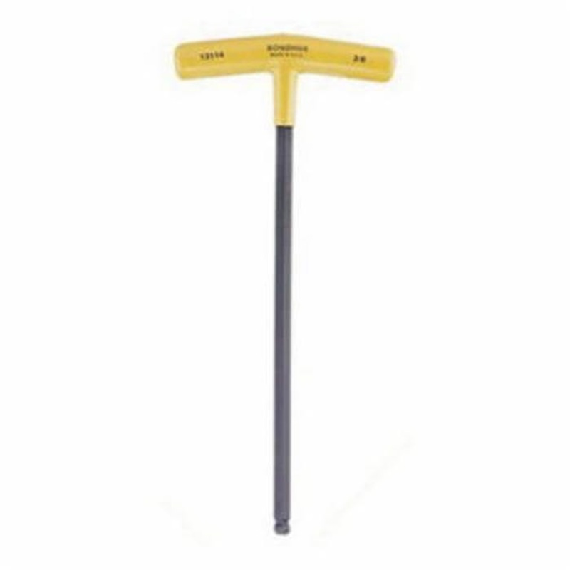 Bondhus 13168 Ball End Hex Key, Ergonomic Grip/T-Handle Handle, Protanium High Torque Steel, ProGuard