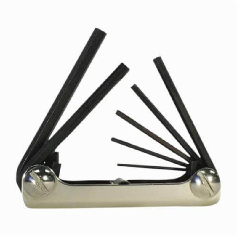 Eklind 21171 Classic Short Key Set, 7 pc, 1.5 to 6 mm Hex, Fold-Up Handle, Alloy Steel, Black Oxide