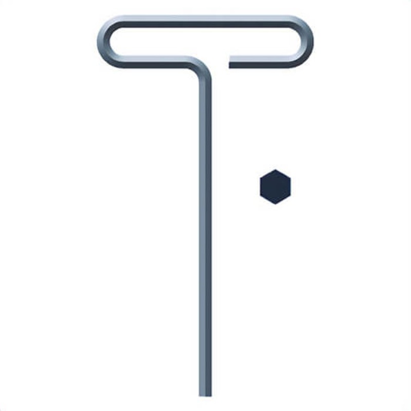 Eklind 31924 Hex Key, Hex Drive, Standard Grip/Loop T-Handle Handle, Alloy Steel, Black Oxide