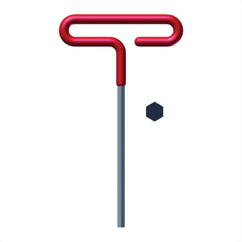 Eklind 51207 Hex Key, Hex Drive, Cushion Grip/Loop T-Handle Handle, Alloy Steel, Black Oxide