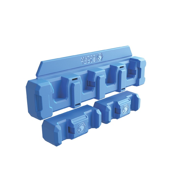 MAGNETIC 3/8" AND 1/2" RATCHET HOLDER 4 SLOT - BLUE
