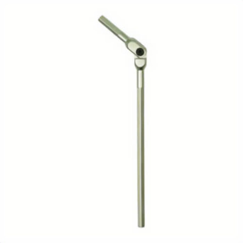 Bondhus HexPro 88060 Pivot Head Hex Key, Long Handle, Tool Steel, Matte Chrome
