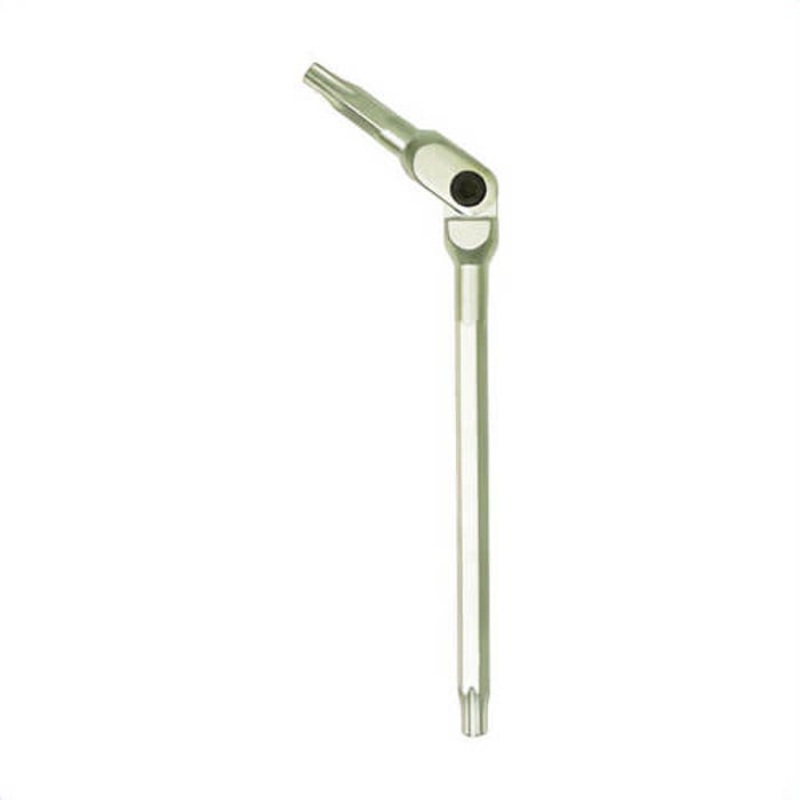 Bondhus HexPro 88225 Pivot Head Torx Key, Long Handle, Tool Steel, Matte Chrome