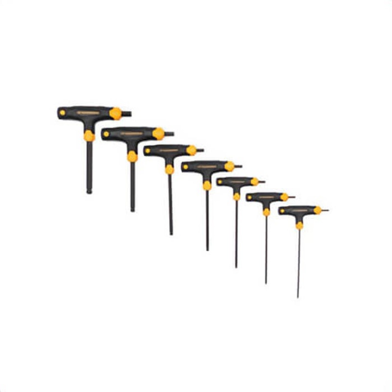 Gearwrench 83516 Standard Hex Key Set, 7 pc, 2.5 to 10 mm Hex, Ball End Drive, T-Handle Handle, ASME, Alloy Steel