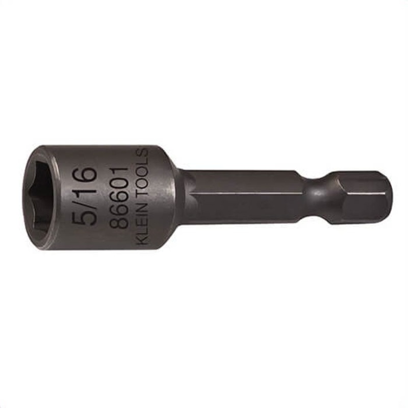 Klein 86601 Magnetic Driver Bit, Hex, Imperial System of Measurement, 5/16 in Tip, 1-3/4 in OAL