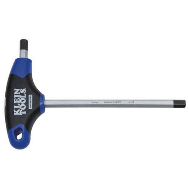 Klein Journeyman JTH6M5 Hex Key, 5 mm Hex, Soft Grip/T-Handle Handle, Steel