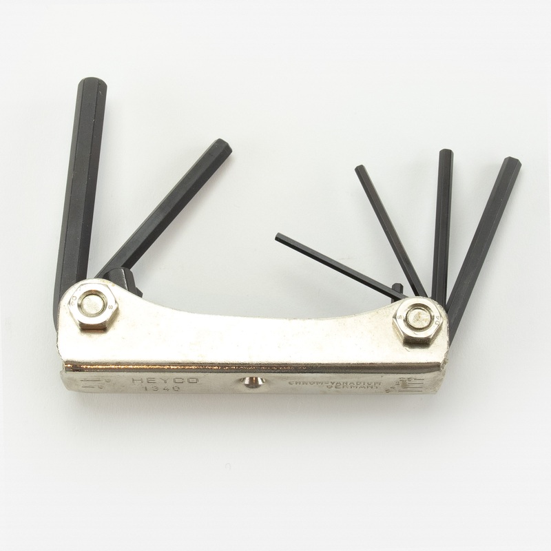 Heyco Hex Metric L-key Folding Set in Metal Holder, 6 Pieces