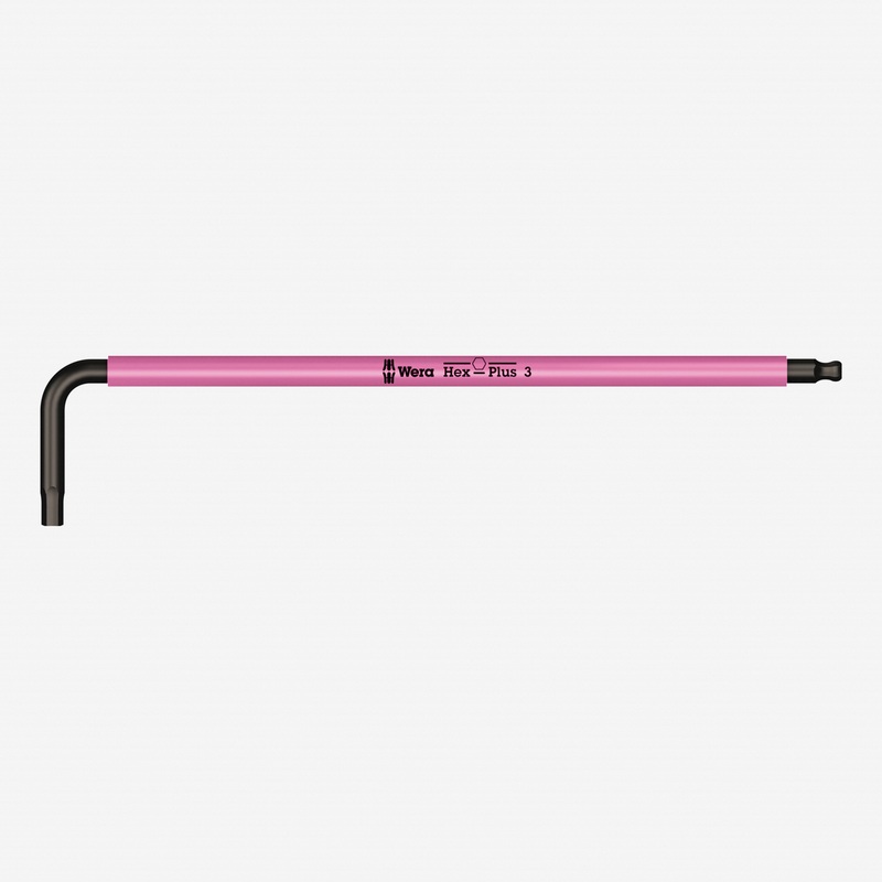 Wera 022200 3.0 x 123 mm Hex-Plus L-key with Holding Function (Fluorescent Pink)