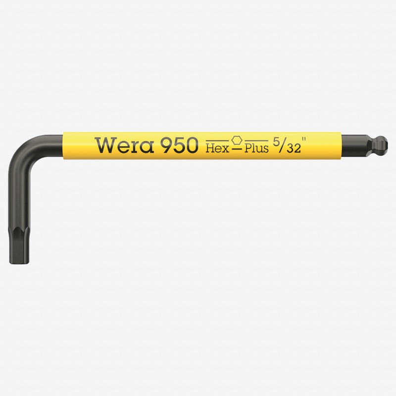 Wera 022654 L-Key, Multicolor Hex-Plus L-Key, BlackLaser, 5/32" x 71 mm